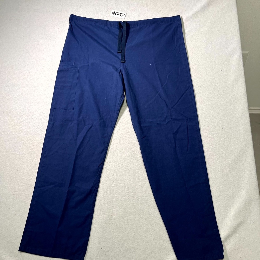 Uniform Advantage UA Scrub Pants Womens Large Navy Blue Medical Drawstring
